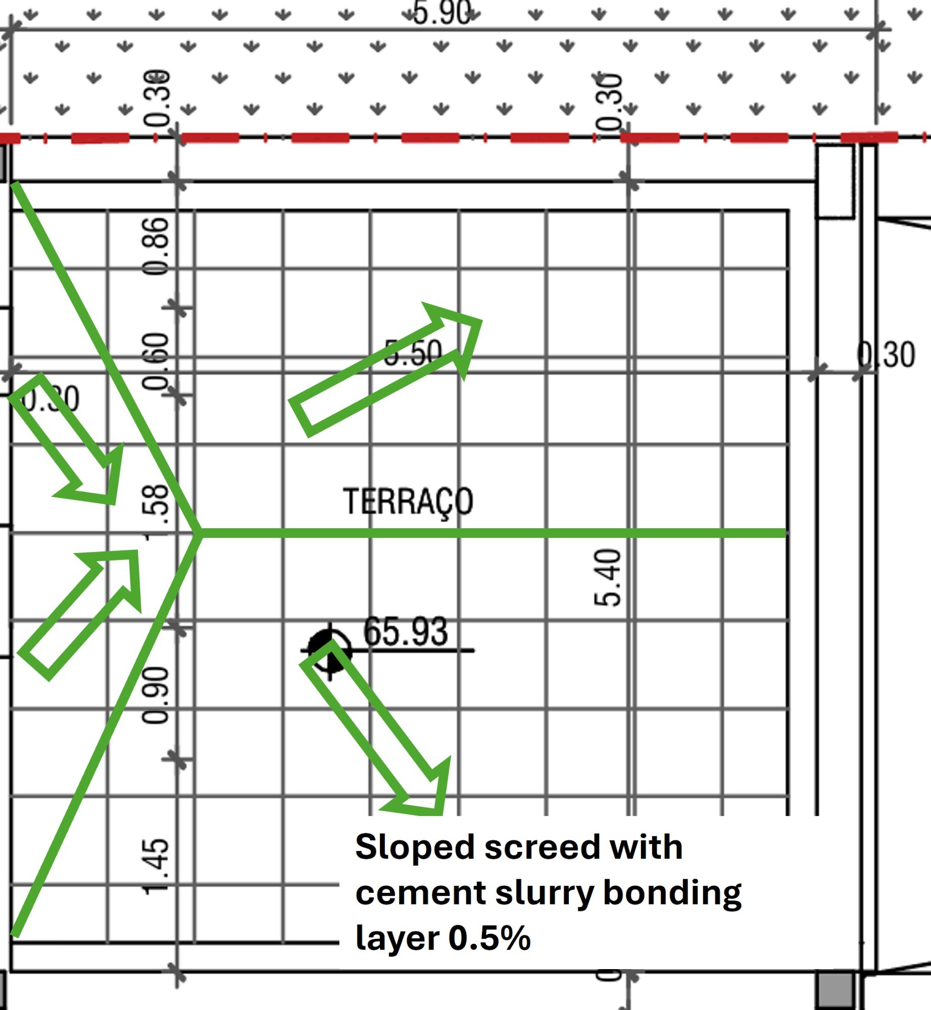 Gefälleplan Balkon Garagendach
